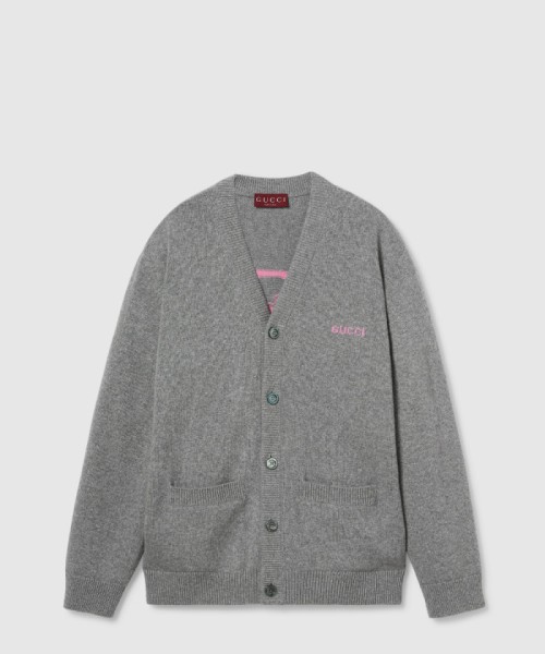 [GUCCI-구찌]인타르시아 울 캐시미어 가디건 824273