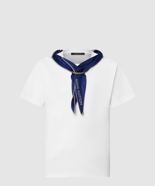 [LOUIS VUITTON-루이비통]스카프 레터링 티셔츠 1AHJ08