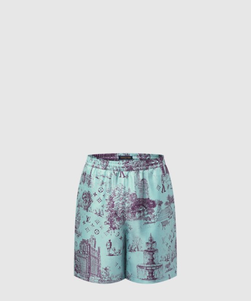 [LOUIS VUITTON-루이비통]프린티드 실크 쇼츠 1AGJKK