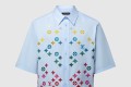 [LOUIS VUITTON-루이비통]모노그램 플라워 엠브로이더드 쇼트 슬리브드 셔츠 1AGTP9