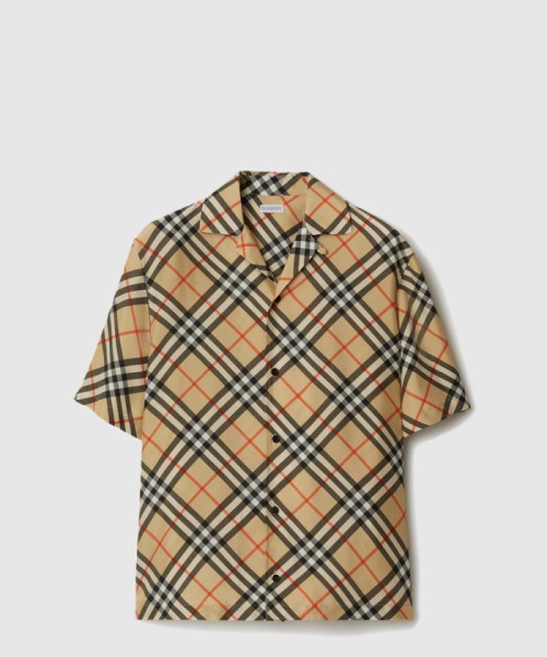 [BURBERRY-버버리]오버사이즈 체크 실크 셔츠 80912021