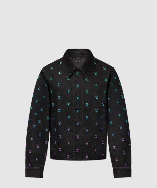 [LOUIS VUITTON-루이비통]블라종 그라디언트 엠브로이더드 데님 코치 재킷 1AGTEB