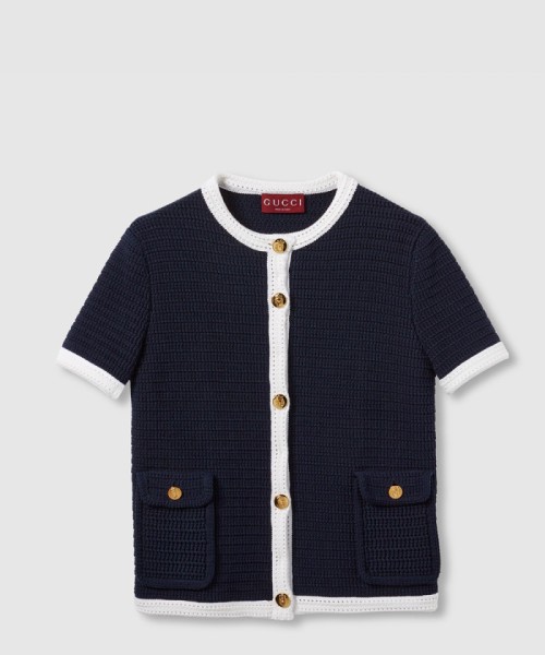[GUCCI-구찌]파인 코튼 가디건 819373