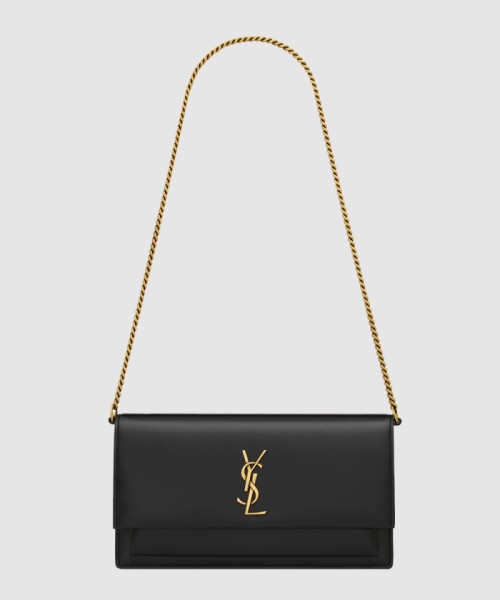[SAINT LAURENT-생로랑]박스 소재의 sunset 클러치 810997