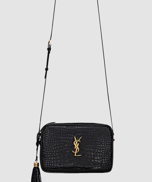 [SAINT LAURENT-생로랑]루 미디엄 파우치 카메라 백 악어 레더 612542