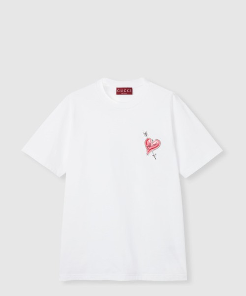 [GUCCI-구찌]패치 코튼 저지 티셔츠 ‎838141