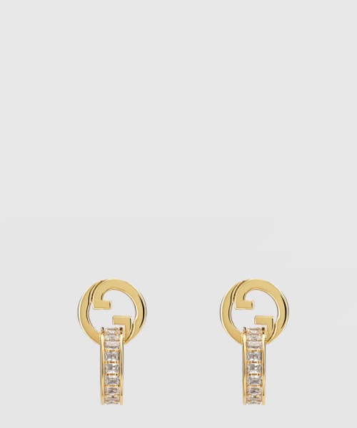 [GUCCI-구찌]블론디 시리즈 크리스털 이어링 ‎837271
