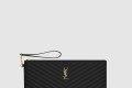 [SAINT LAURENT-생로랑]마틀라세 가죽 소재의 모노그램 다큐먼트 홀더 440222