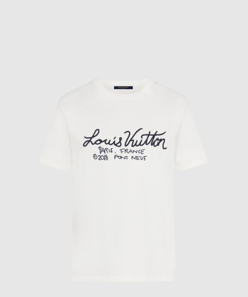 [LOUIS VUITTON-루이비통]프린트와 자수 장식의 티셔츠 1A7XNI