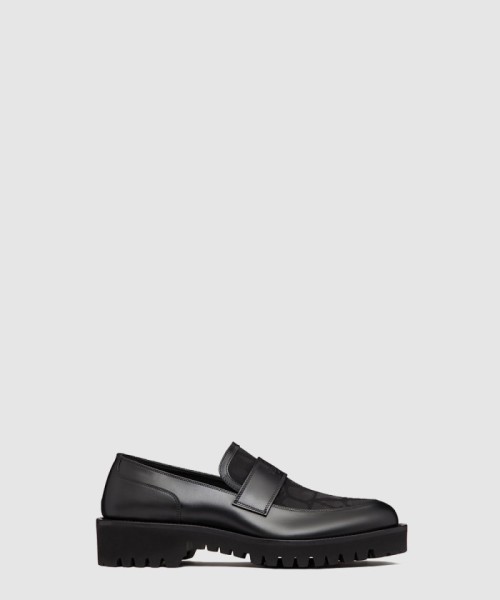 [VALENTINO-발렌티노]용 테크니컬 패브릭 송아지 가죽 로퍼