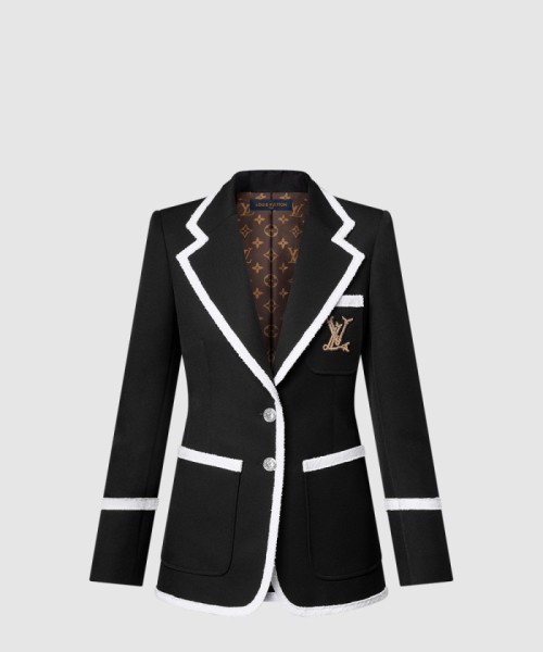 [LOUIS VUITTON-루이비통]트위드 트림 프레피 블레이저 1AHGO9
