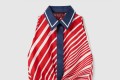 [GUCCI-구찌]트윌 멀버리 실크 프린트 트위스트 헴 탑 835648