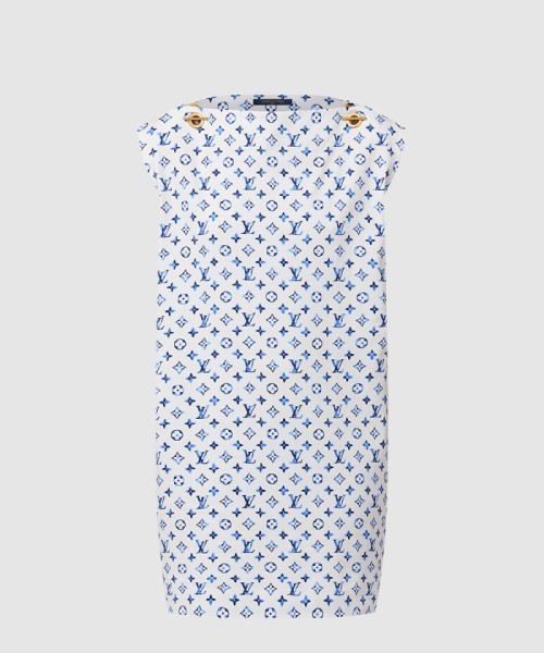 [LOUIS VUITTON-루이비통]Aquarelle 모노그램 아일렛 드레스 1AHIYS